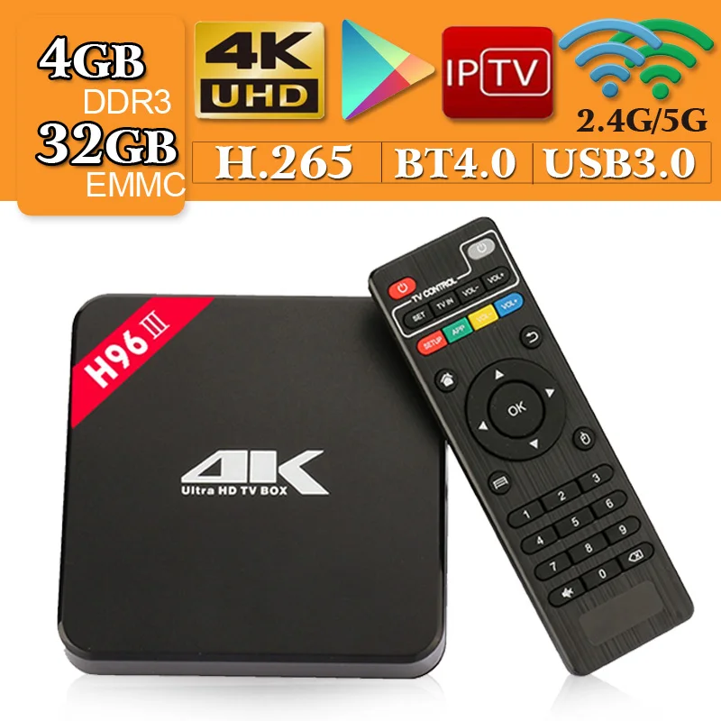 H96-III Android 7.1 OS Smart TV Box 4GB 32GB TV Box Rockchip RK3328 Quad core 2.4G/5GHz wifi IPTV set top box 4GB 64GB X96 mini H96-III Android 7.1 OS Smart TV Box 4GB 32GB TV Box Rockchip RK3328 Quad core 2.4G/5GHz wifi IPTV set top box 4GB 64GB X96 mini