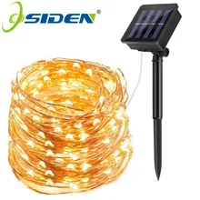 Tira de luces LED solar para exteriores, guirnalda solar, para jardín, navidad, fiestas, a prueba de agua, 7,12 y 22 metros