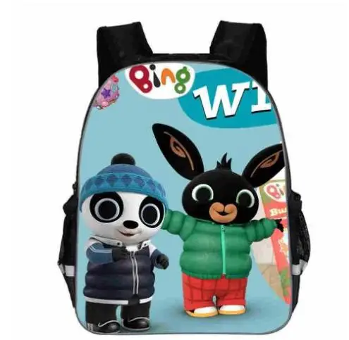 Bing Bunny рюкзак с принтом, школьный рюкзак для мальчиков и девочек, детская сумка для книг, мультяшный рюкзак для маленьких девочек, cartable enfant, сумка для детского сада - Цвет: Шампанское