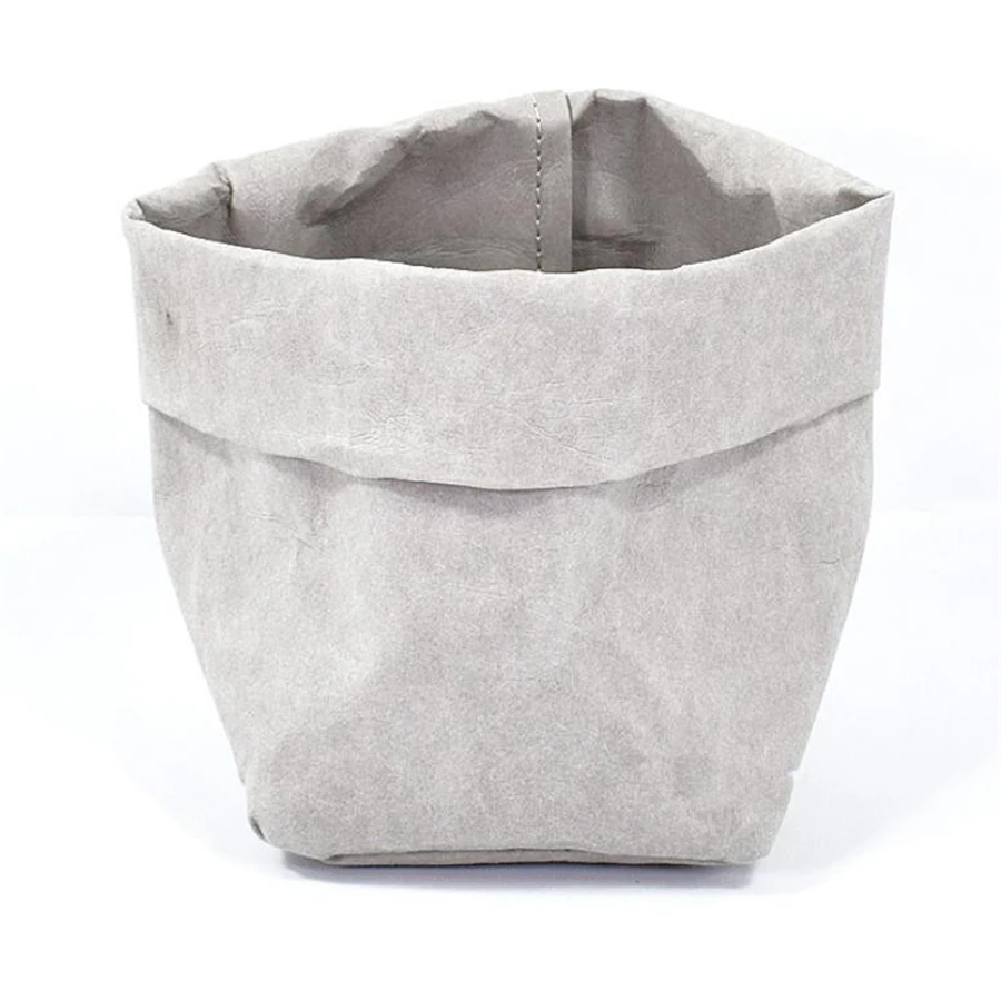 OUSSIRRO скандинавском стиле крафт-бумага сумки для хранения стол органайзер моющийся бумажный пакет цветочный горшок крафт-сумки растительный горшок игрушка Органайзер