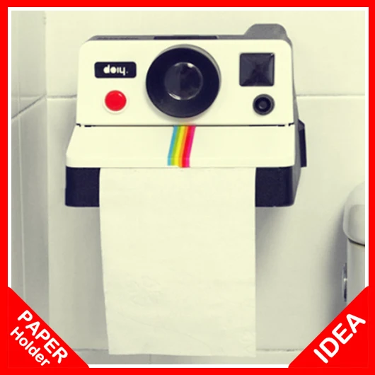 Retro 80s Camera Shape Toilet Paper Holder Bathroom Accessories Toilet