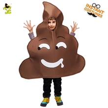 Мальчик Хэллоуин злой Poop Костюмы красивый наряд Emoticon комбинезон косплей Хэллоуин вечерние Poop одежда для детей