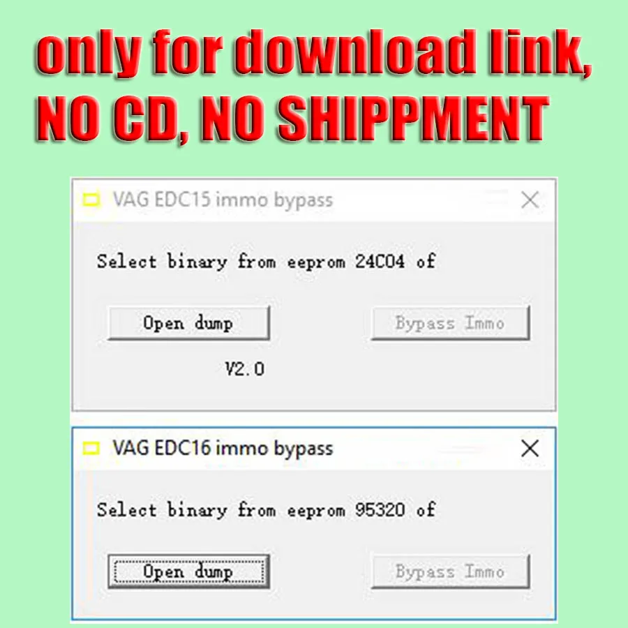 VAG EDC15 EDC16 Immo Off Bypass иммобилайзер для EEPROM 24C04 95320 - Цвет: for download link