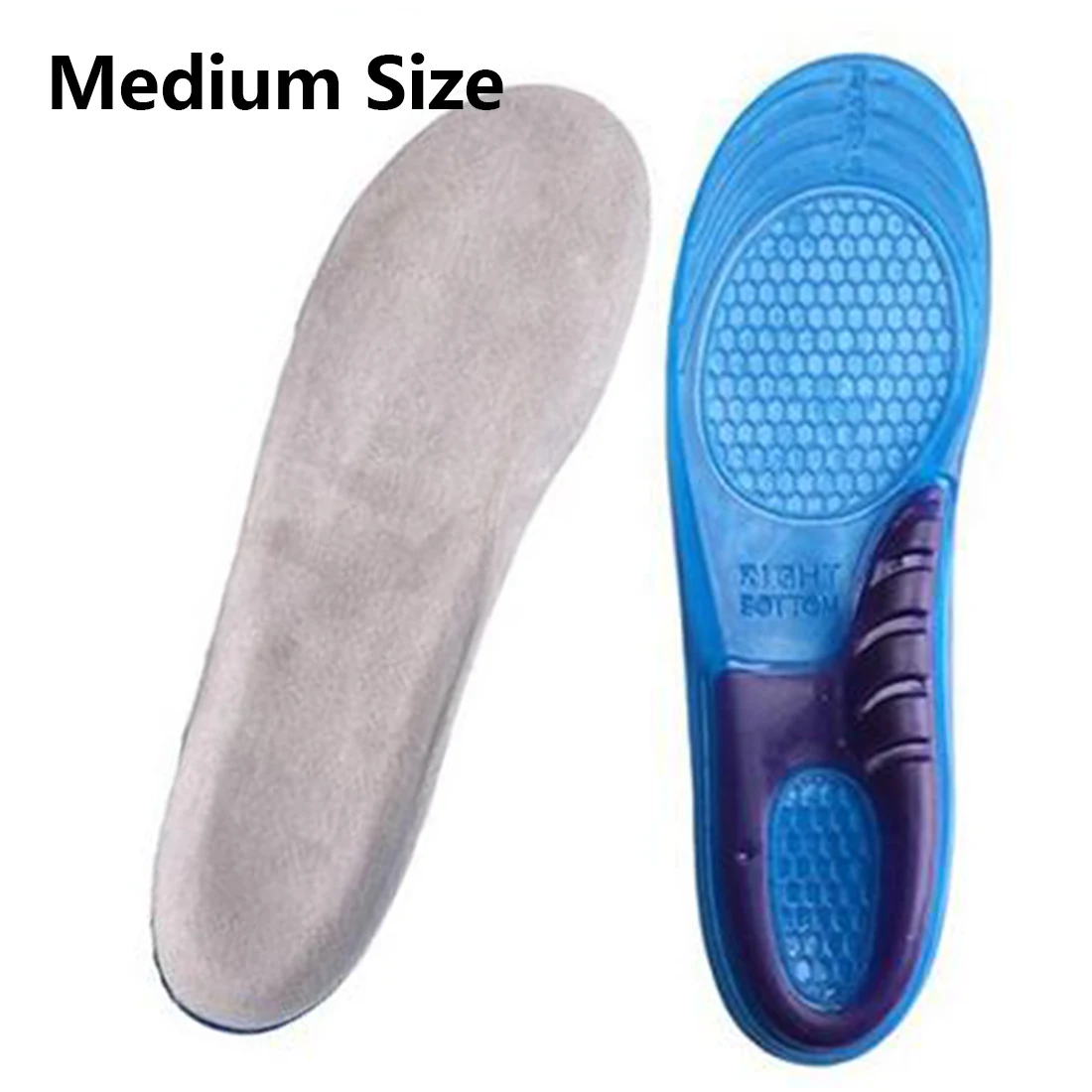 Подушечка для мужчин и женщин, 1 пара подушечек для обуви, ортопедическая поддержка свода стопы, массажная силиконовая противоскользящая гелевая мягкая спортивная обувь, стелька - Цвет: Blue M