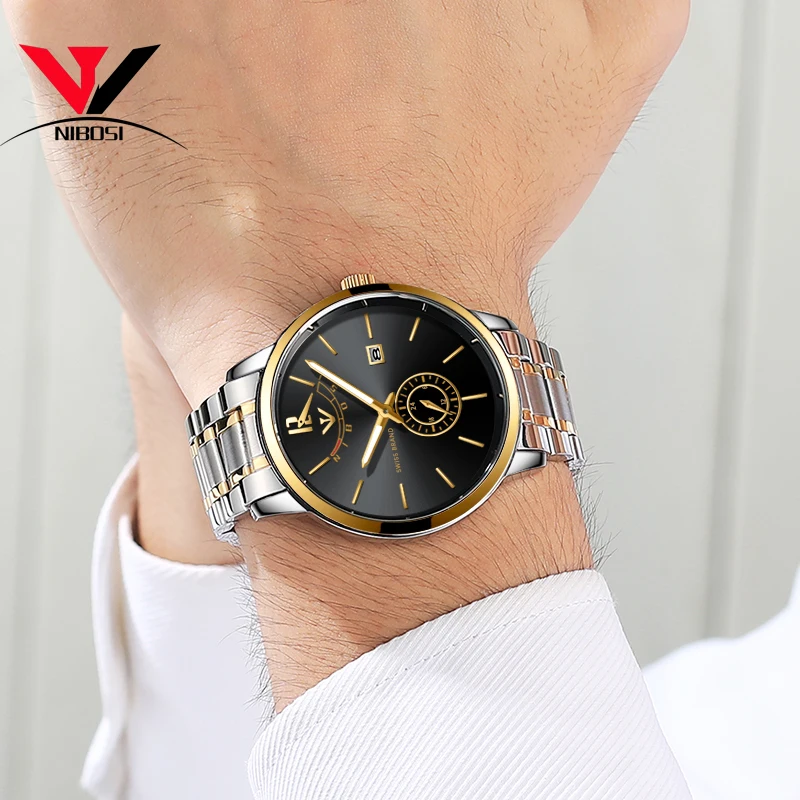 NIBOSI Relogio Masculino Relojes 2019 мужские часы лучший бренд класса люкс Спортивные кварцевые