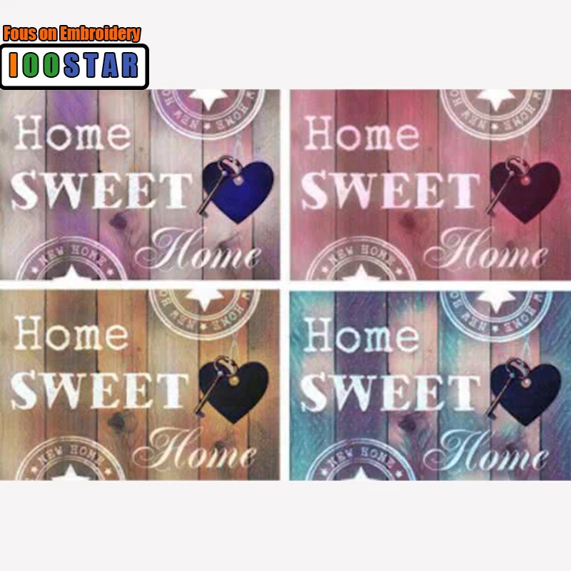 

5D DIY Diamond Embroidery Home Sweet Home Letters Love Diamond Painting Cross Stitch Rhinestone Mosaic Decoration