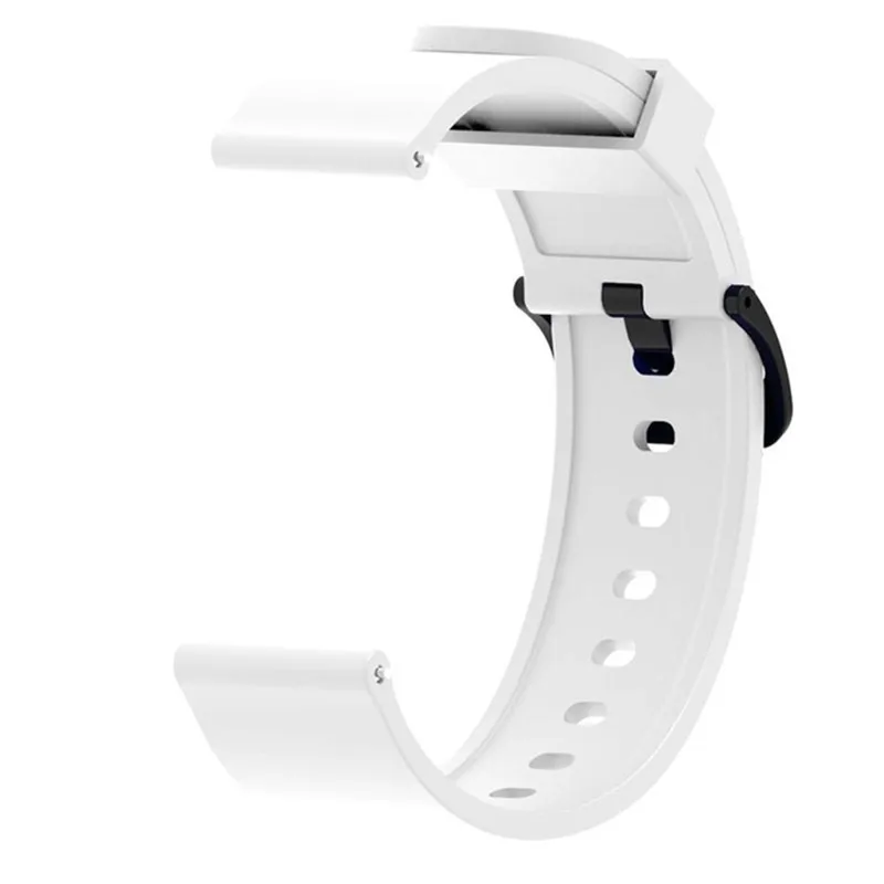 Цветной мягкий силиконовый спортивный ремешок для Xiaomi Huami Amazfit Bip Смарт-часы 20 мм сменный Браслет умный ремешок - Цвет: White