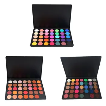 

35 Color Professional Women Beauty Eye Shadow Makeup Palette Matte Shimmer Glitter EyeShadow Easy to Wear Silky Pigments