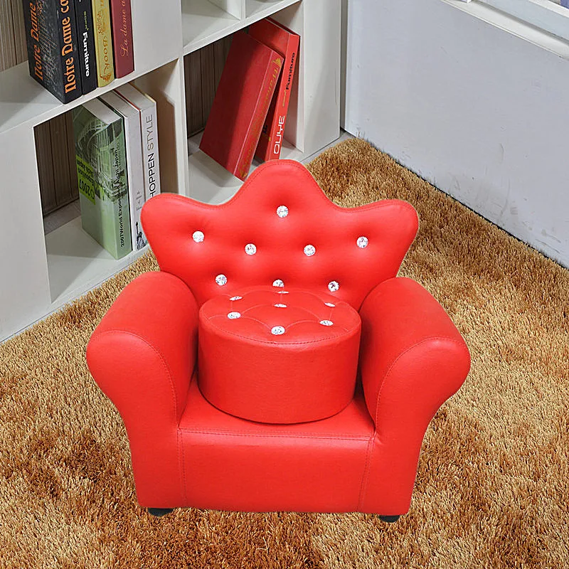 Детский диван для младенцев с милой короной для малышей, диваны с табуреткой, мини-принцесса, Детские диванные кресла, кресло для гостиной, шезлонг - Цвет: model -A