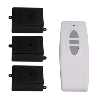 

433MHz 24V 1CH Remote Control Switch w/ White Base&3Receivers Door Opene