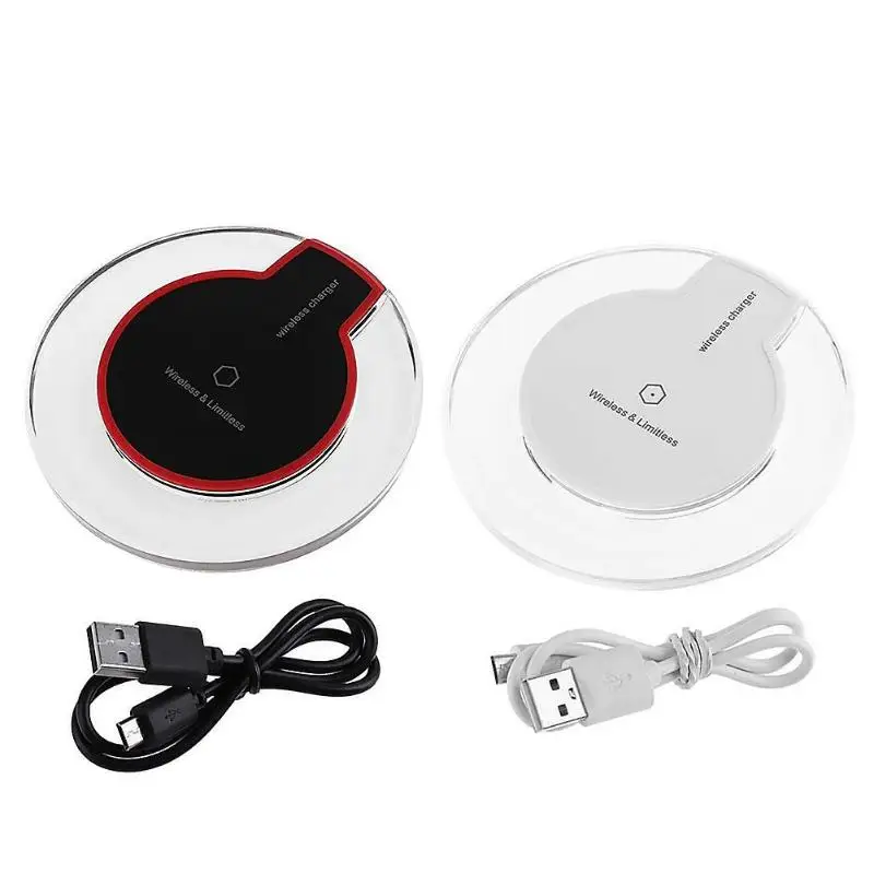 K9 Kristall Telefon Drahtlose Ladegerät Adapter QI USB Schnelle Lade Für Iphone 6/7/8/X Stecker sam