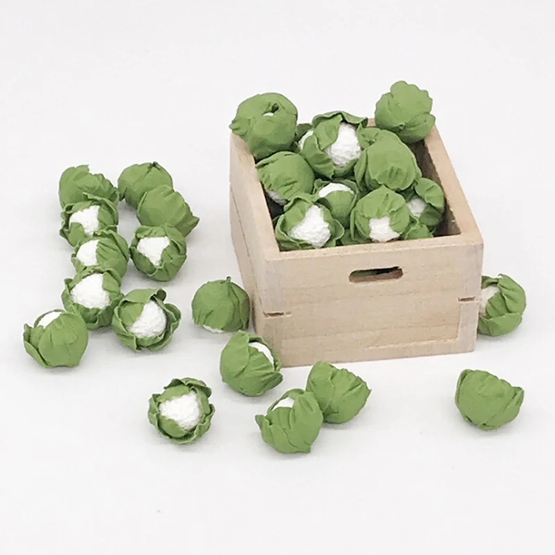 5 шт. мини Реалистичная глина ручной работы овощи кукольный домик миниатюры цветная капуста китайская капуста для куклы кухня