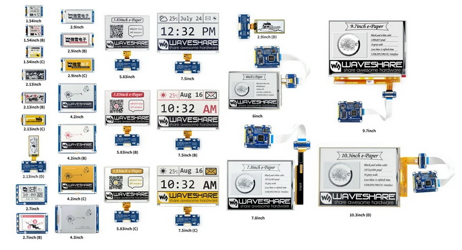 Waveshare 7,8 дюймов E-Ink дисплей шляпа для Raspberry Pi, разрешение 1872*1404, контроллер IT8951, USB/SPI/I80/2c интерфейс