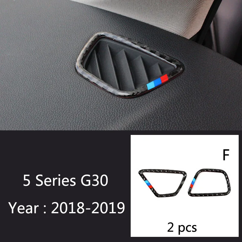 Стайлинга автомобилей воздуха на выходе наклейки из углеродного волокна блестящий чехол накладка для BMW 1 2 3 4 5 7 серии X1 X3 X4 X5 X6 F30 F10 F15 F16 G30 E90 - Название цвета: 5 Series  G30