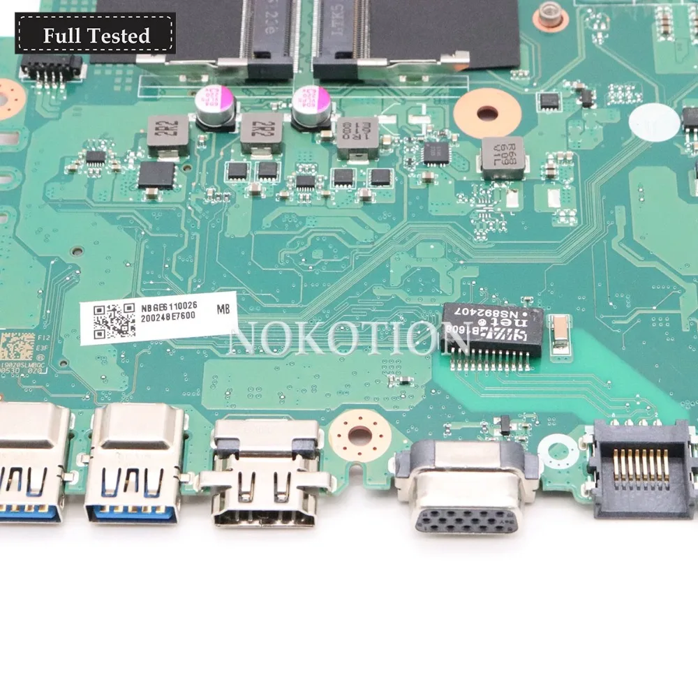 NOKOTION DAZAAMB16E0 NBGE611002 اللوحة الرئيسية ل acer aspire E5-575 E5-575G اللوحة المحمول SR2EY i5-6200U 2.8 Ghz وحدة المعالجة المركزية