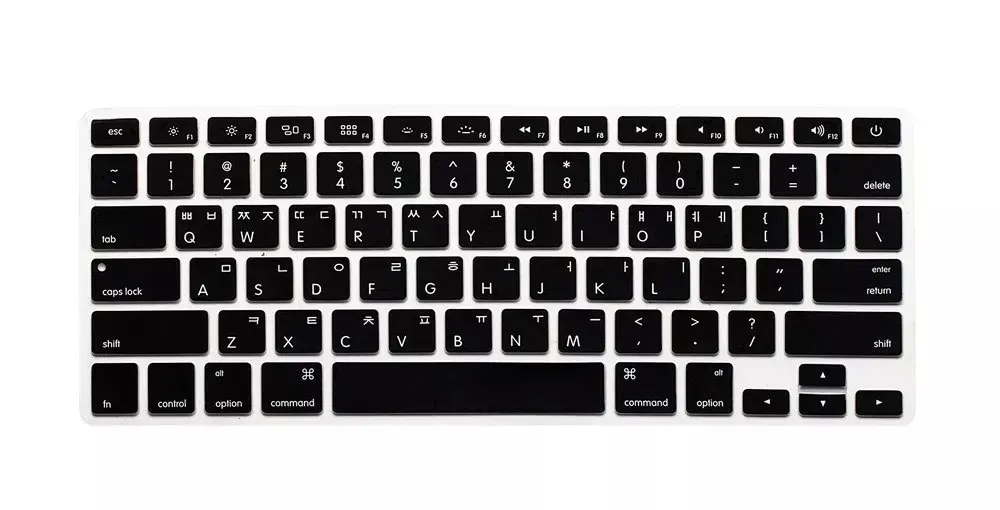 

KR Korean Keyboard Silicone keyboard cover for Apple macbook Air Pro Retina 13 15 17 for mac book laptop Skin Film