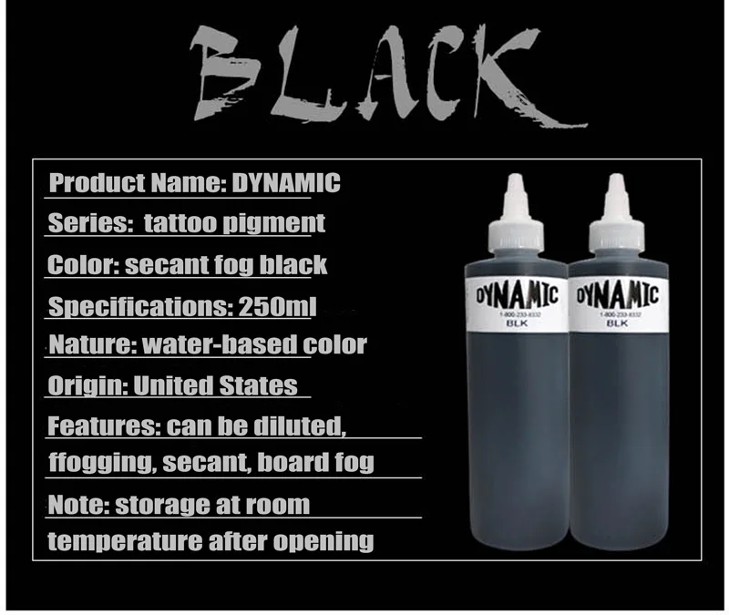 1 Bottle Black Dynamic Tattoo Ink 250ml 330g Permanent Makeup Micropigment For Body Art Tattoo Painting Cosmeticsdynamic Tattoodynamic Tattoo Inktattoo Ink - Aliexpress