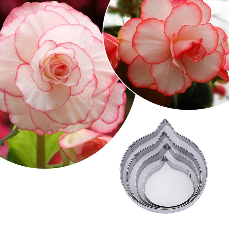 

Stainless Steel Malus Flower Petal Cutting Mold Soft Paper Clay Flower Making Petal Shape Cutter Tools 4pcs/set