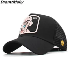 Новинка, мужская бейсбольная Кепка с вышивкой Dragon Ball BUU, Женская Бейсболка, Кепка в стиле хип-хоп, летняя сетчатая Кепка, Кепка для водителя грузовика, Кепка для папы