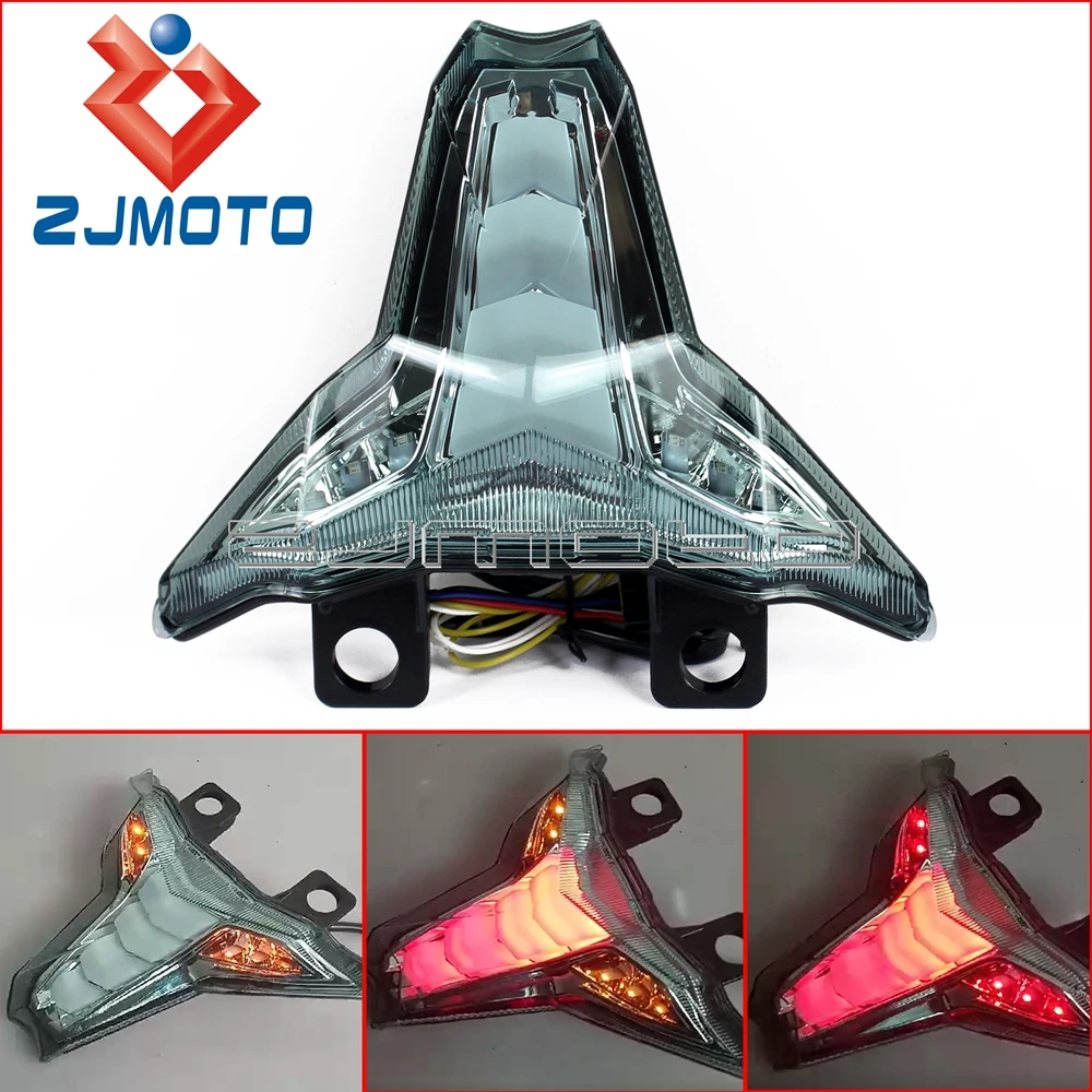 

Motorcycle LED Integrated Tail Brake Turn Signal Blinker Light For Kawasaki Z1000 2014-2017