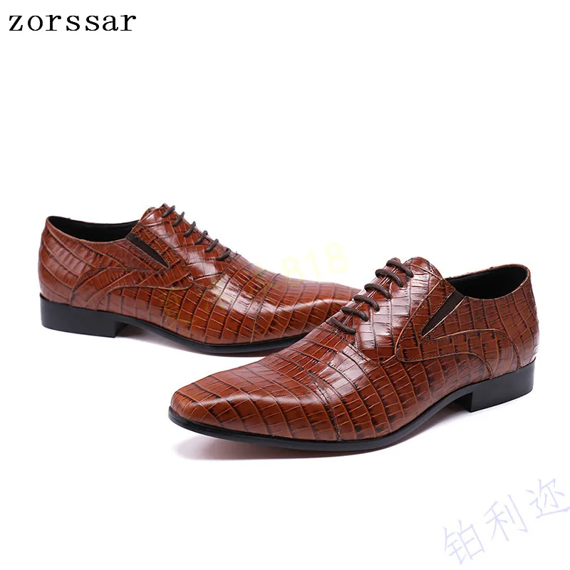

Zorssar 2019 New Men Oxford Shoes Formal Business leather shoes pointed toe Men Dress Shoes fashion Male Office shoes