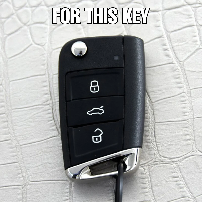 Чехол для VW Polo Golf 7 MK7 силиконовый чехол с 3 кнопками Skoda Octavia Kodiaq Karoq SEAT Ateca Leon|key cover