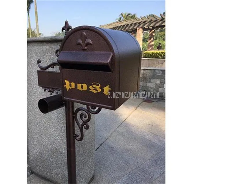 Винтажный защитный напольный почтовый ящик, металлический алюминиевый антикоррозийный наружный садовый парк, Подарочная почтовая коробка, почтовая коробка 11022