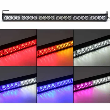 

27 Inch 24 LED Work Light Bar Multi-colors Emergency Warning Light Bar Traffic Flashing Strobe Lamp With Switch