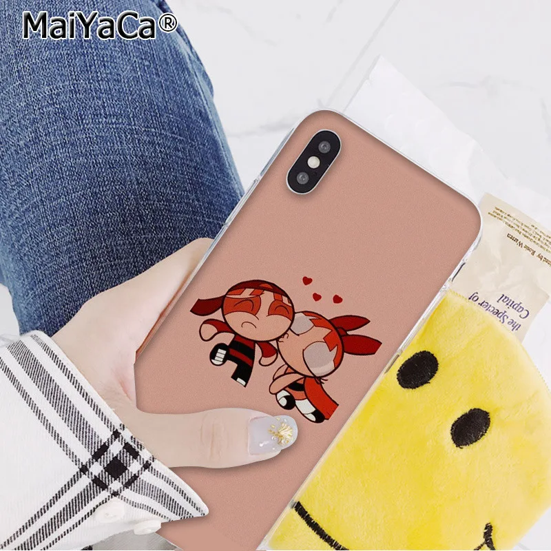 MaiYaCa прекрасный PowerPuff девушки рукоделие принт рисунок телефон чехол для iphone 11 pro 8 7 66S Plus 5s SE XR X XS максимальный чехол