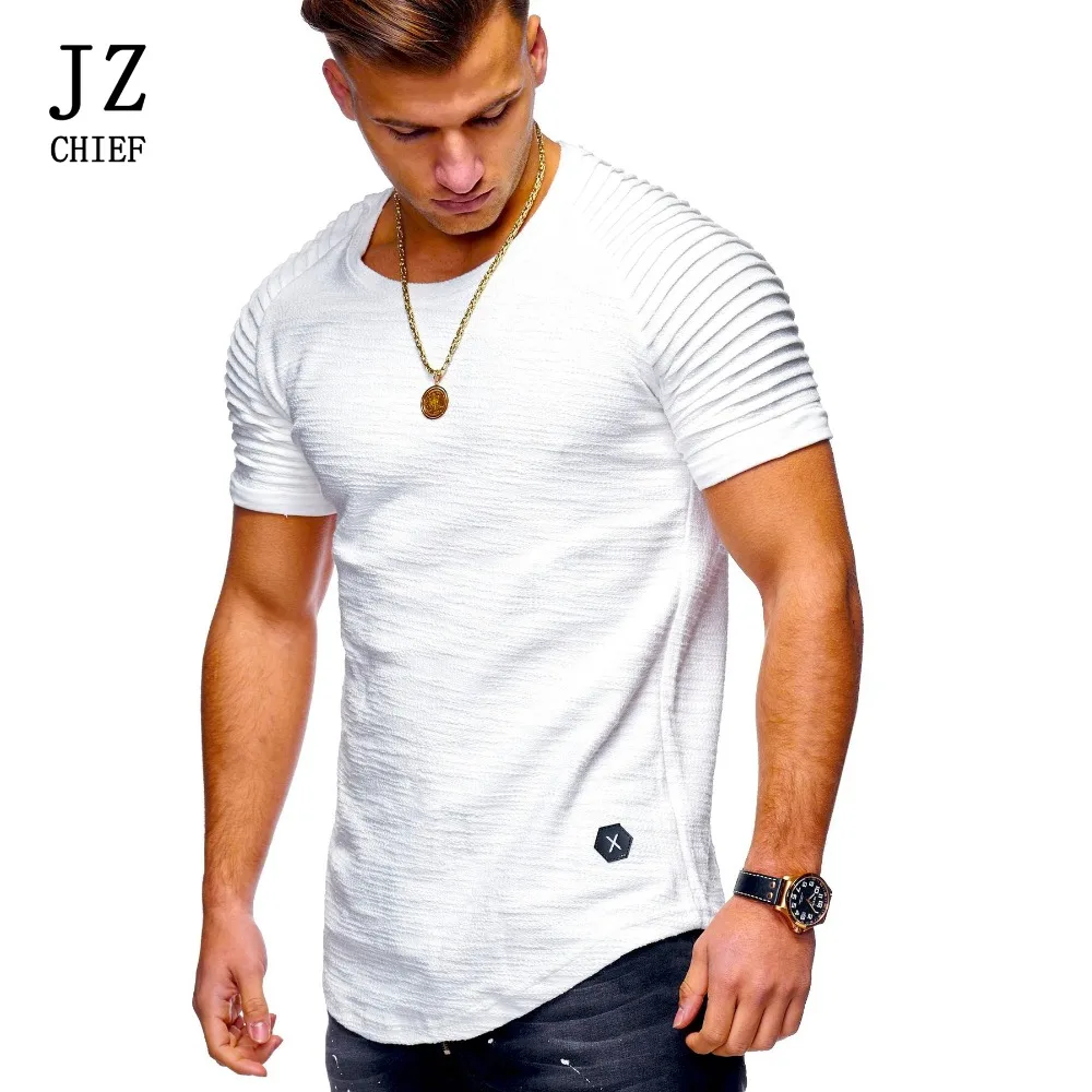 

Mens Hip Hop Tshirt Fitness Run Casual Male T-shirts Slim Fit Solid Tee Streetwear Sportswear Men T Shirt Dropshipping