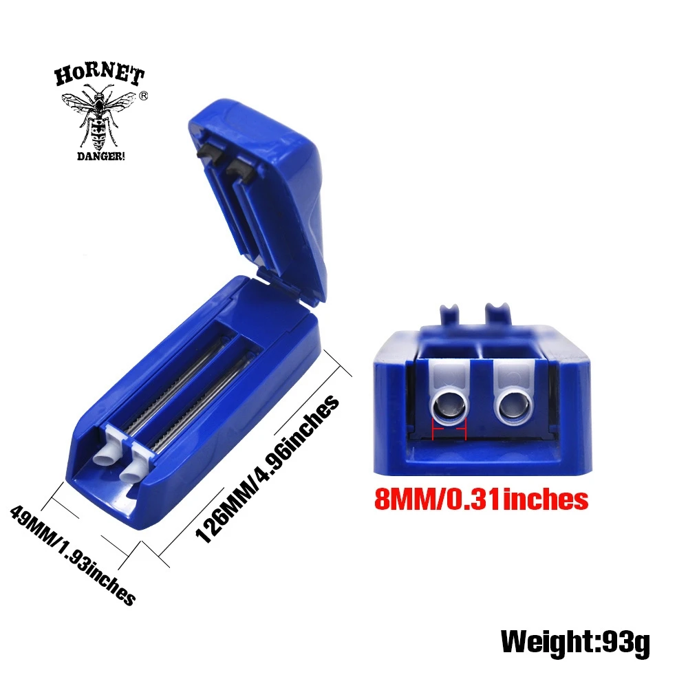 HORNET DANGER пластиковые ручные двойные трубки сигареты прокатки инжектор для 8 мм бумаги портативный прокатки машина табака