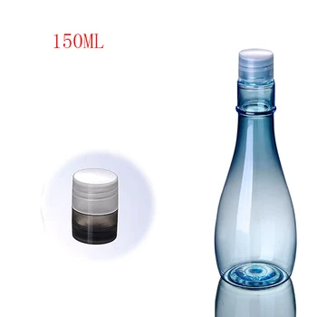 

(50pcs) 150ml empty clear/blue cosmetic bottles with screw cap,150cc lotion plastic container with stopper DIY clear bottle