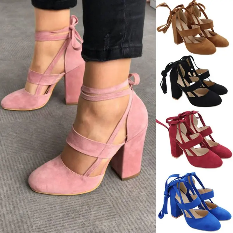 RIZABINA Women Sandals 2019 Summer Ankle Strap Shoes Women Sexy High Heels Sandals Women Casual Gladiator Sandal Size 35-43
