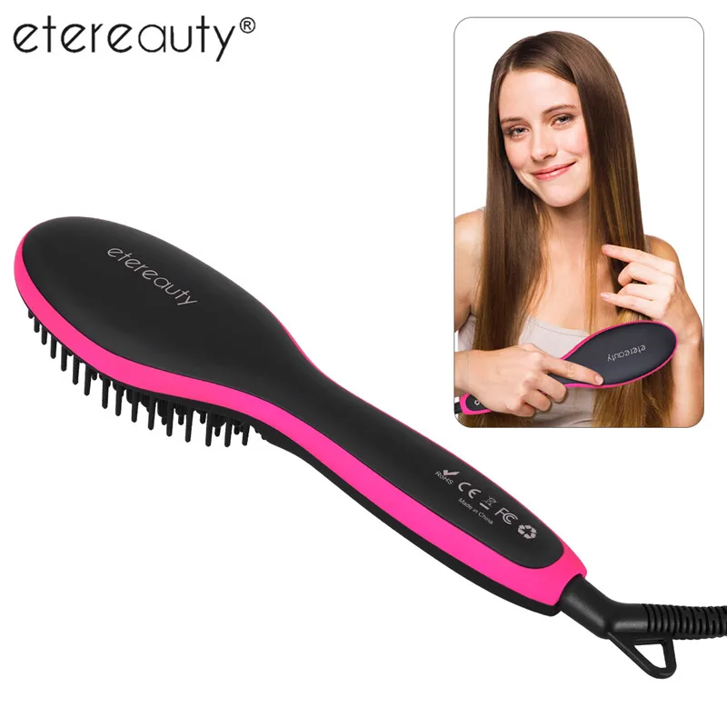 Professional Scaldproof Anion Hair Straightening Brush Anti Scald Fast