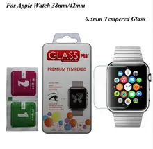 0.3mm Ultra Thin 9H Hardness Premium Tempered Glass Screen Protector film for Smart Apple Watch 38/42mm Screen protector