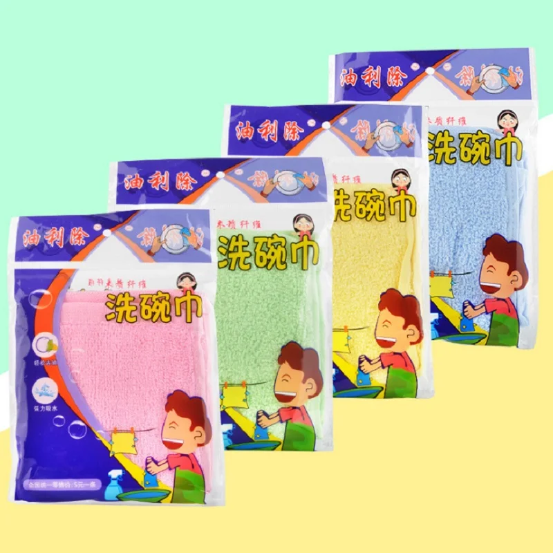 

Household Kitchen Towels Super Absorbent Microfiber Wipe Table Kitchen Dish Washing Cloth Cleaning Rag Kitchen Tools Accessories