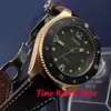 Parnis 43mm 10ATM 21 jewels Miyota reloj automático para hombre esfera negra luminoso zafiro vidrio dorado caja de cerámica bisel 690 ► Foto 2/6