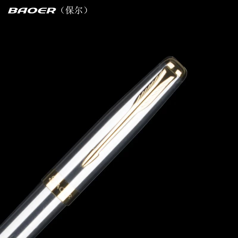 Baoer 388 5 цветов авторучка полностью Металлическая черная ручка Золотой зажим 0,5 мм Средний канцелярканцелярские принадлежности чернильная ручка