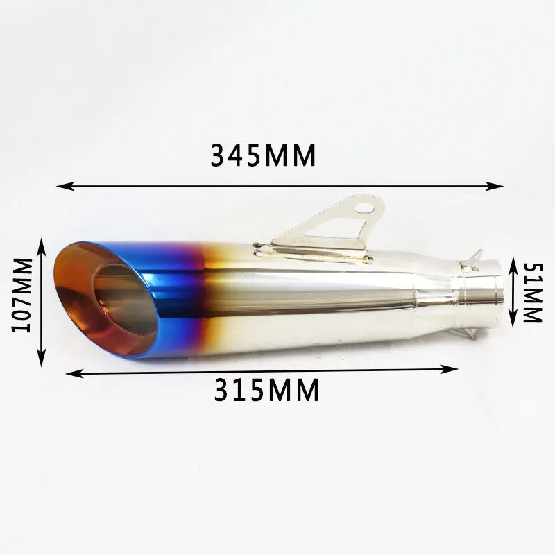 36-51 мм глушитель мотоцикла из нержавеющей стали с ЧПУ Труба лазерная маркировка/наклейки