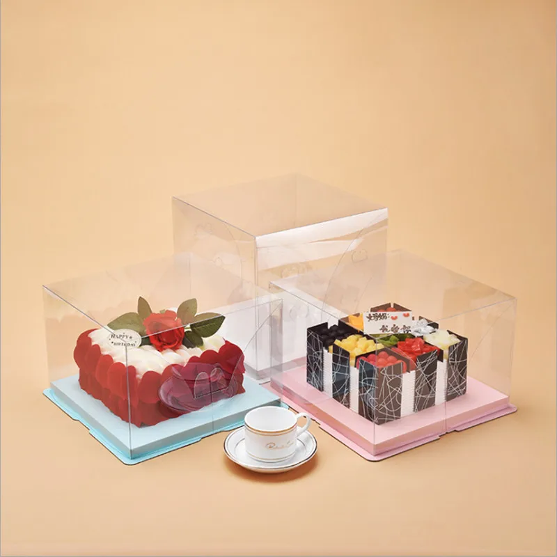 

4-16 Inches Birthday Party Big SizePET Cake Gaine Toy Doll Box Gift Box Simple Lucency PET Security Material Plush toy Gift Box