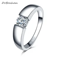 Envío libre de los hombres de color plata Anillo de bodas Anillos de Compromiso Zirconia Joyería Anel Mujeres Love Bague Anillos Mujer Regalo DR1742