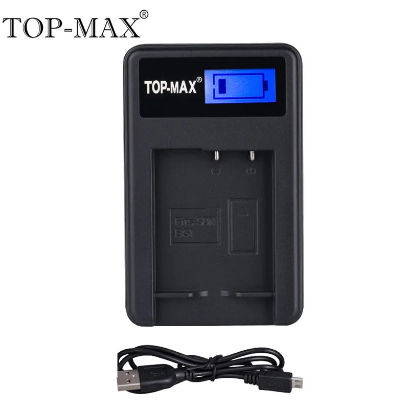 

TOP-MAX NP-BG1 Digital Camera Battery Smart USB Charger With USB Cable For Sony Cyber-shot DSC H3 H7 H9 H10 H20 H50 H55 W130 W21