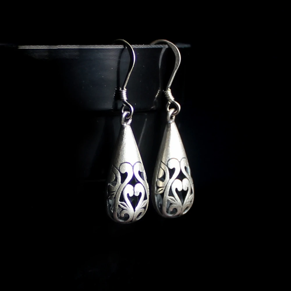 

925 Silver Earrings Vintage Jewelry Drop Pendientes Minimalism Charm Unique Birthday Gift Brincos Earrings for Women Oorbellen