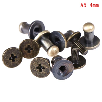 

5SET Hot Sale 4/5/6/7/8mm Bag Metal Stud Round Head Suitcase Belt Screw Nail Accessory