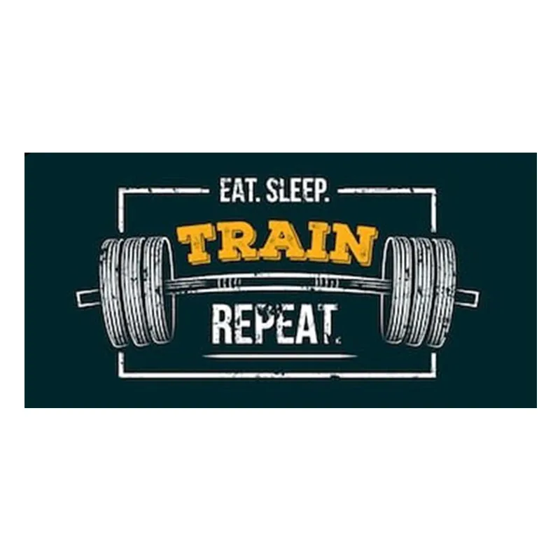 Новинка, полотенце для тренажерного зала с надписью «Eat Sleep Train Repeat», забавное мотивационное полотенце для фитнеса, спорта, ванной, полотенце для взрослых, гранж, бодибилд, подарки - Цвет: Beer Sleep Train