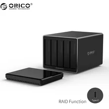 ORICO ns500rc3 5 Bay Тип-C жесткий диск док с RAID Поддержка 50 ТБ хранения 5 Гбит UASP 12v6. 5A инструмент адаптер Бесплатная Корпуса для жёстких дисков