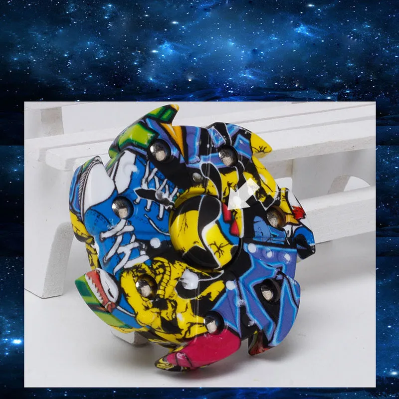 New Children's Pattern Three-leaf Fingertip Gyro Decompression Creative Finger Tip Gyro Toy Rotating Small Children's Toys New Children's Pattern Three-leaf Fingertip Gyro Decompression Creative Finger Tip Gyro Toy Rotating Small Children's Toys