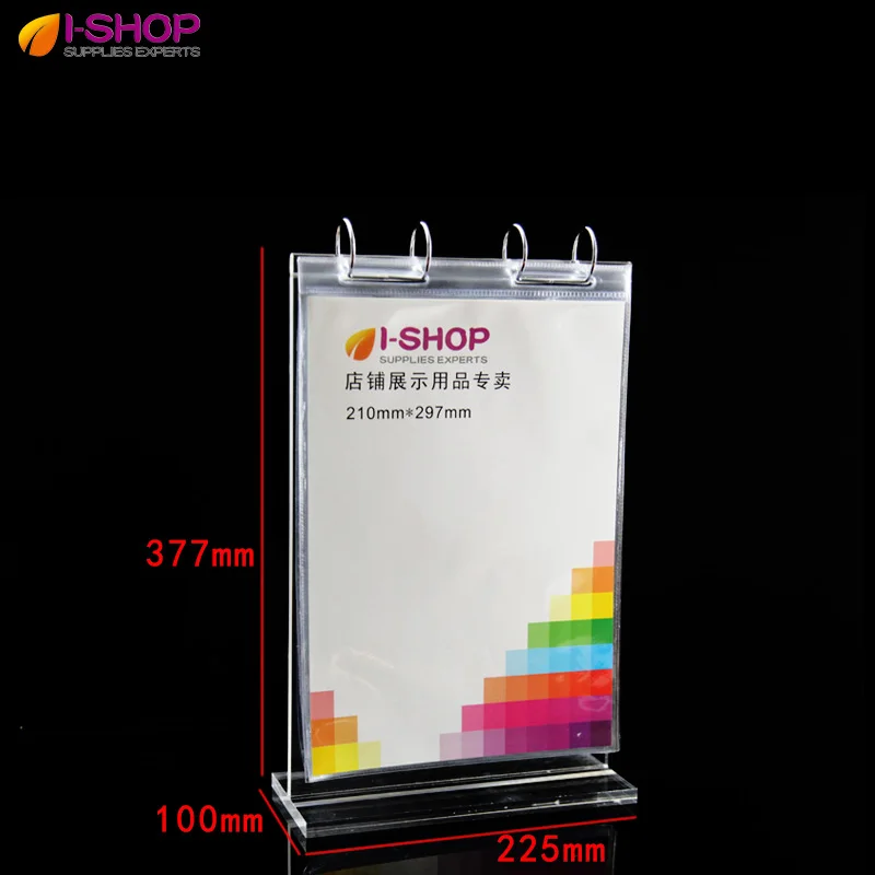 Counter Top Sign Holder Magazine Size Restaurant Menu Holder Acrylic T