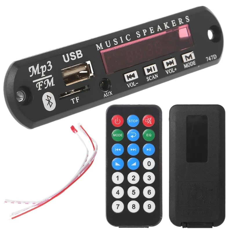 

Wireless Bluetooth Remote 12V MP3 WMA Decoder Board Audio Module USB TF Radio