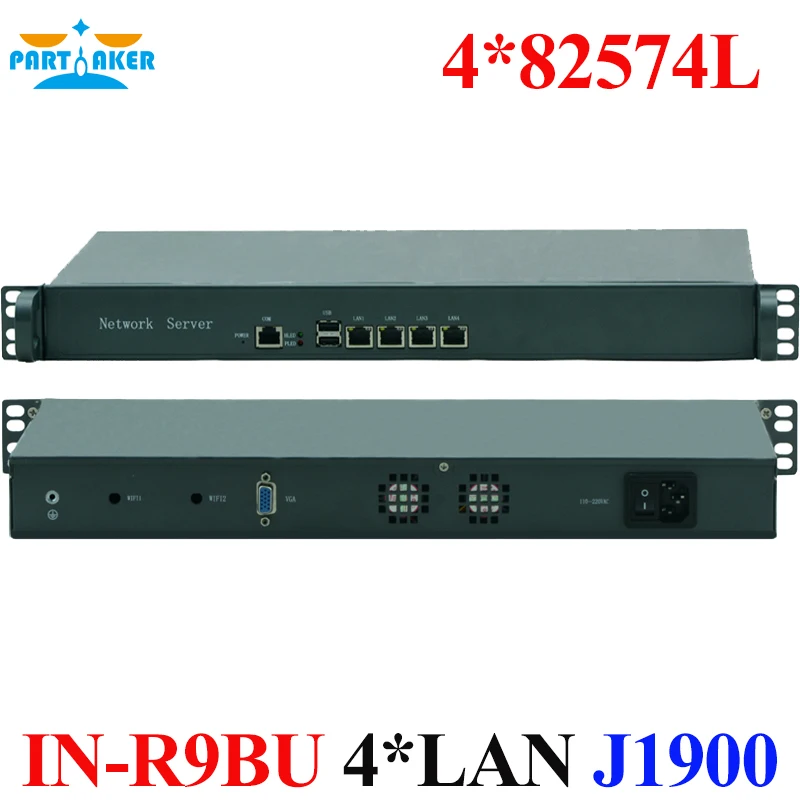

19 Inch 1U Type Router with Intel J1900 4 82574L Carrier Services Engine Server Firewall PARTAKER